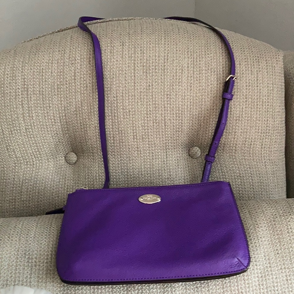 Coach Purple Leather Handbag